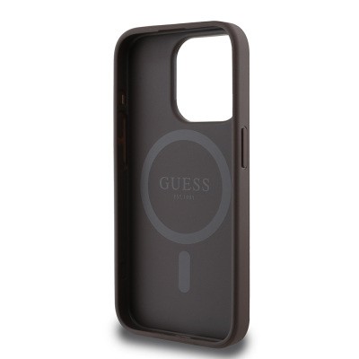 Apple iPhone 13 Pro Kılıf Guess Orjinal Lisanslı M-safe Şarj Özellikli Small 4G Classic Kapak - 8