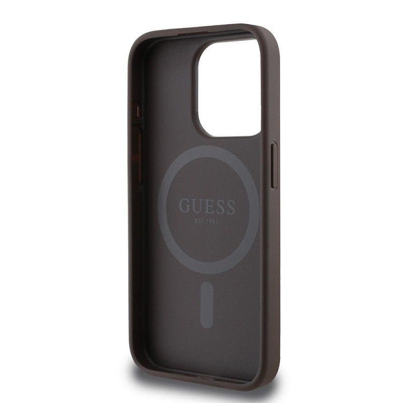 Apple iPhone 13 Pro Kılıf Guess Orjinal Lisanslı M-safe Şarj Özellikli Small 4G Classic Kapak - 8