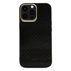 Apple iPhone 13 Pro Kılıf Kajsa Carbon Fiber Collection Arka Kapak - Kajsa
