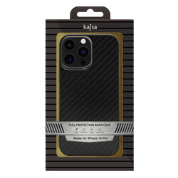 Apple iPhone 13 Pro Kılıf Kajsa Carbon Fiber Collection Arka Kapak - Thumbnail
