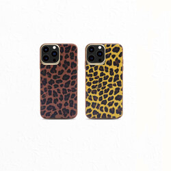 Apple iPhone 13 Pro Kılıf Kajsa Glamorous Serisi Leopard Combo Kapak - Thumbnail