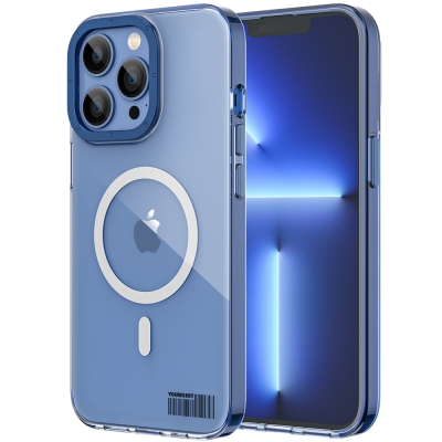 Apple iPhone 13 Pro Kılıf M-safe Şarj Özellikli Youngkit Coloured Glaze Serisi Kapak - Youngkit