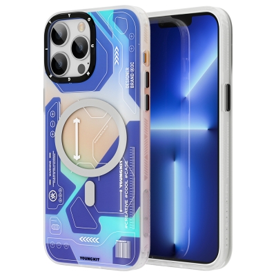 Apple iPhone 13 Pro Kılıf M-safe Şarj Özellikli YoungKit Metaverse Serisi Kapak - Youngkit