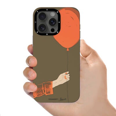 Apple iPhone 13 Pro Kılıf M-safe Şarj Özellikli Youngkit Orange Serisi Flying Balloon Kapak - 5
