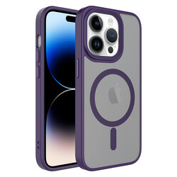 Apple iPhone 13 Pro Kılıf Mat Arka Yüzey Wireless Şarj Özellikli Zore Flet M-safe Kapak - Zore