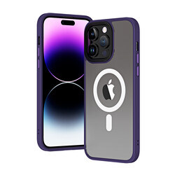 Apple iPhone 13 Pro Kılıf Wireless Şarj Özellikli Zore Hibrit M-safe Kapak - Zore