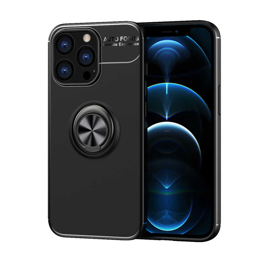 Apple iPhone 13 Pro Kılıf Zore Ravel Silikon Kapak - Siyah
