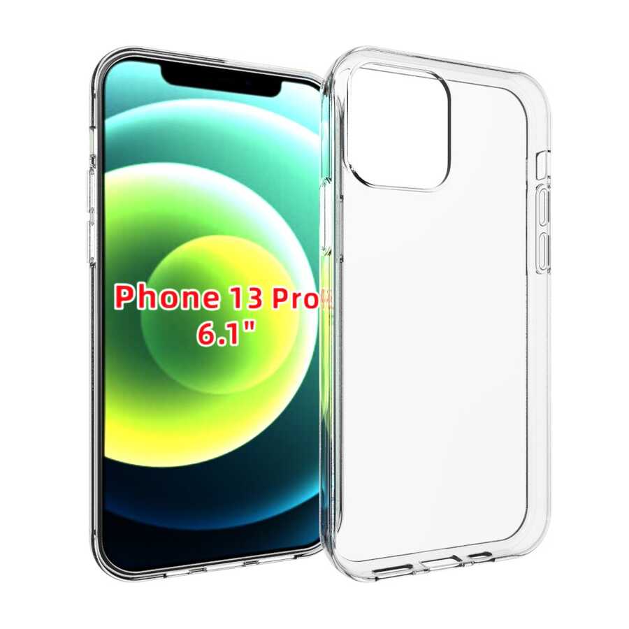 Apple iPhone 13 Pro Kılıf Zore Süper Silikon Kapak - Renksiz