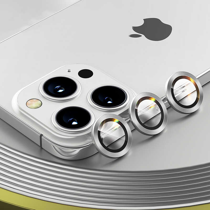 Apple iPhone 13 Pro Max Benks New KR Kamera Lens Koruyucu - Gri