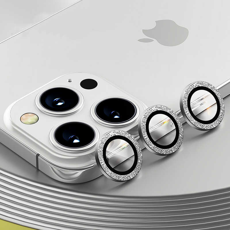 Apple iPhone 13 Pro Max Benks New KR Kamera Lens Koruyucu - Gümüş