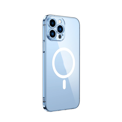 Apple iPhone 13 Pro Max Camera Protected M-Safe Charging Transparent Zore London Hard PC Case - Zore
