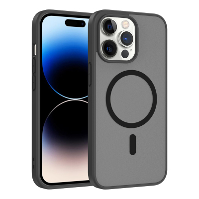 Apple iPhone 13 Pro Max Case M-safe Charging Feature Zore Flat Cover - Zore