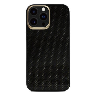 Apple iPhone 13 Pro Max Kılıf Kajsa Carbon Fiber Collection Arka Kapak - 3