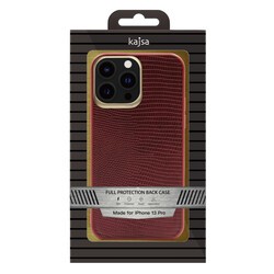 Apple iPhone 13 Pro Max Kılıf ​Kajsa Preppie Collection Pu Deri Kapak - 3