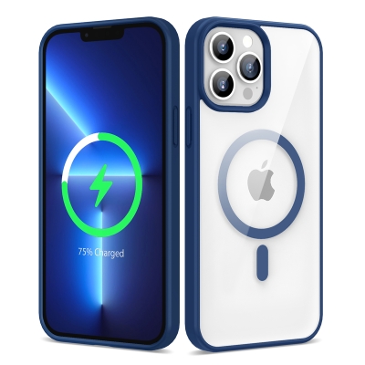 Apple iPhone 13 Pro Max Kılıf Magsafe Wireless Şarj Özellikli Silikon Zore Ege Kapak - Thumbnail