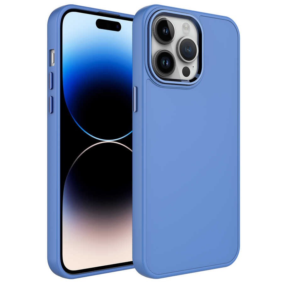 Apple iPhone 13 Pro Max Kılıf Metal Çerçeve ve Buton Tasarımlı