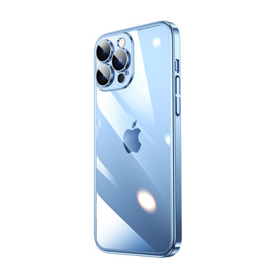Apple iPhone 13 Pro Max Kılıf Sert PC Renkli Çerçeveli Zore Riksos Silikon Kapak