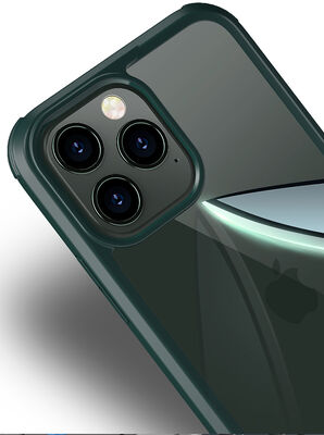 Apple iPhone 13 Pro Max Kılıf Zore Dor Silikon Temperli Cam Kapak
