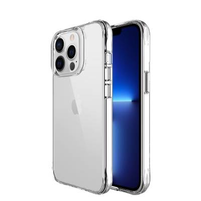 Apple iPhone 13 Pro Max Kılıf Zore Şeffaf Ultra İnce Airbag Tasarımlı Okka Kapak - Zore