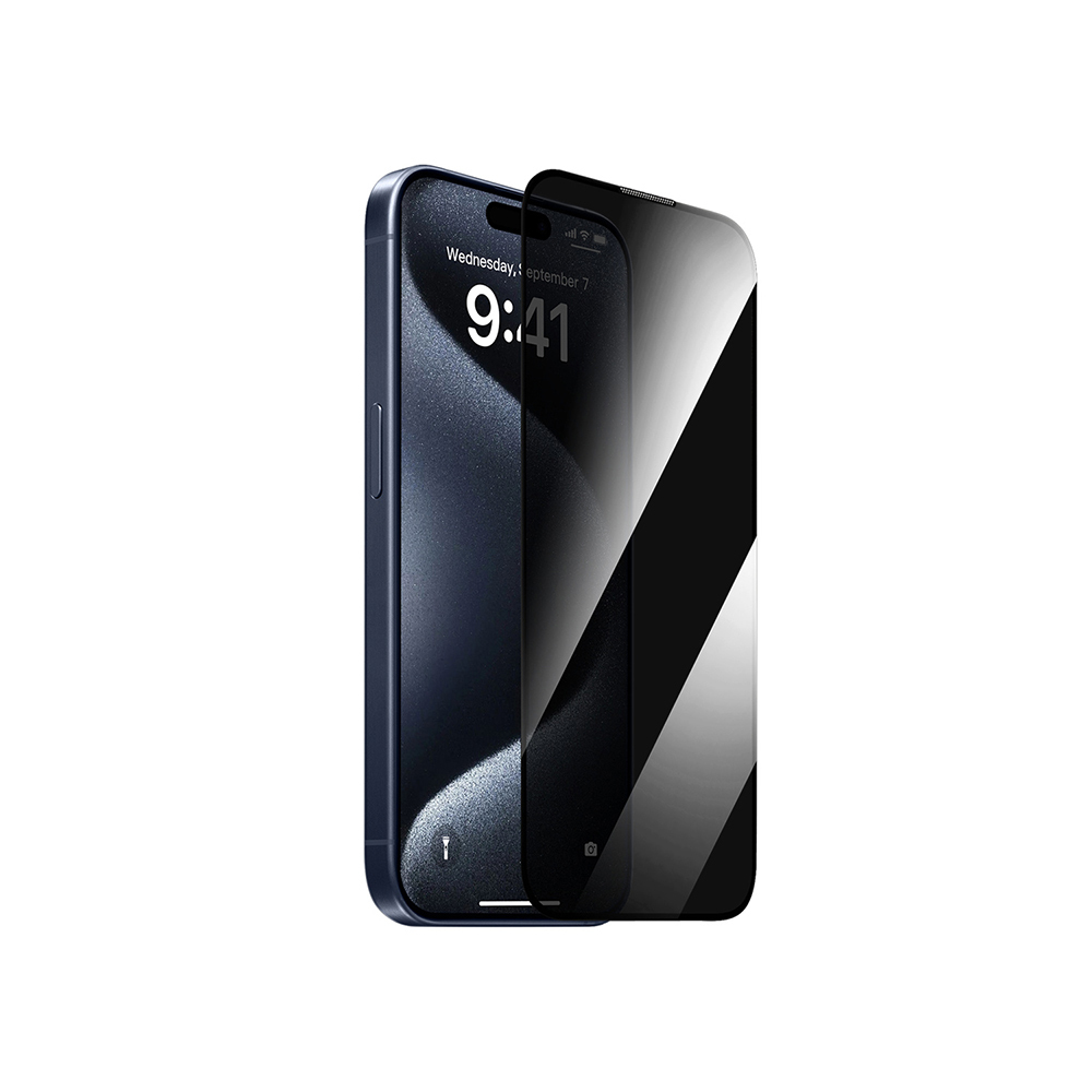 Apple iPhone 13 Pro Max Wiwu GT-011 Anti-Bakteriyel Özellikli Polimer Oleofobik Kaplama Temperli Privacy Cam Ekran Koruyucu