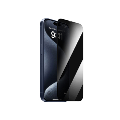 Apple iPhone 13 Pro Max Wiwu GT-011 Anti-Bakteriyel Özellikli Polimer Oleofobik Kaplama Temperli Privacy Cam Ekran Koruyucu - Wiwu