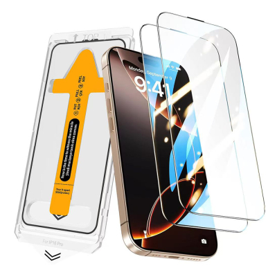 Apple iPhone 13 Pro Max Zore 2.5D Olive HD Tempered Glass Screen Protector + Easy Application Tool - Zore