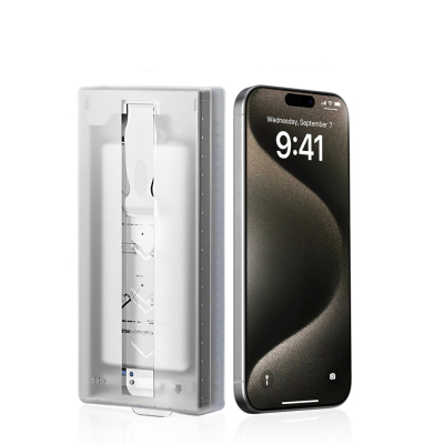 Apple iPhone 13 Zore 3D Oliv HD Temperli Cam Ekran Koruyucu + Kolay Uygulama Aparatı - Zore