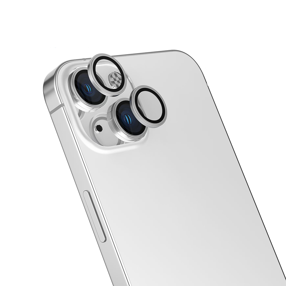 Apple iPhone 13 Zore Mikro Kamera Lens Koruyucu - Gümüş