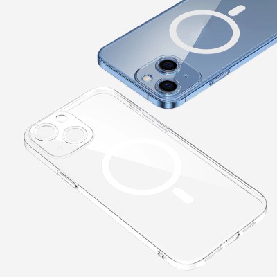 Apple iPhone 14 Camera Protected M-Safe Charging Transparent Zore London Hard PC Case - 3