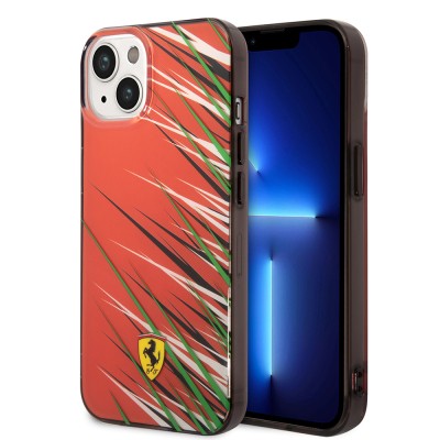 Apple iPhone 14 Case Ferrari Original Licensed Print Logo Grass Pattern Cover - 3