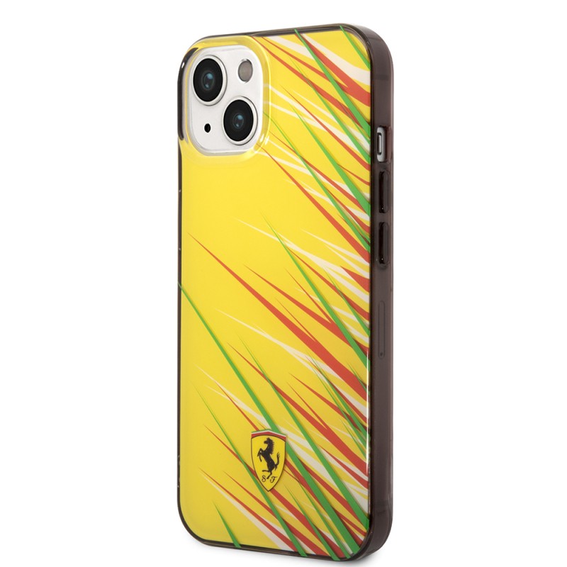 Apple iPhone 14 Case Ferrari Original Licensed Print Logo Grass Pattern Cover - 12