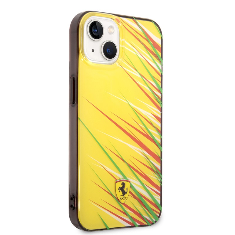 Apple iPhone 14 Case Ferrari Original Licensed Print Logo Grass Pattern Cover - 14