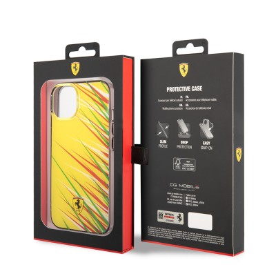 Apple iPhone 14 Case Ferrari Original Licensed Print Logo Grass Pattern Cover - 18