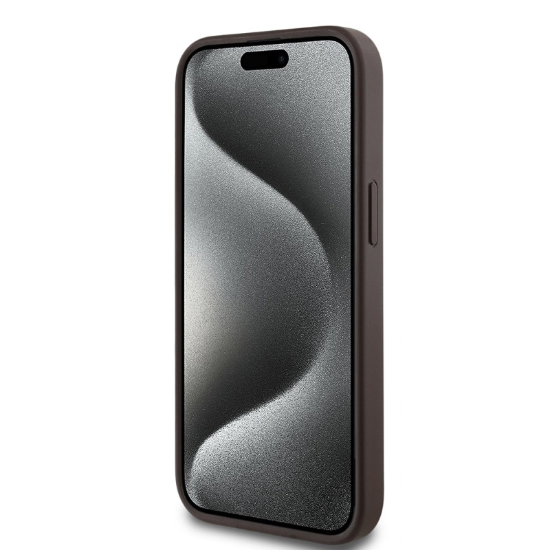 Apple iPhone 14 Case Guess Original Licensed Magsafe Charging Feature Circle Classic Cover With Text Logo - 7