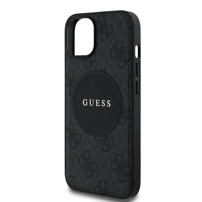 Apple iPhone 14 Case Guess Original Licensed Magsafe Charging Feature Circle Classic Cover With Text Logo - 15