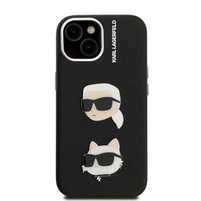 Apple iPhone 14 Case Karl Lagerfeld Original Licensed K&C Heads Pins Cover - 4