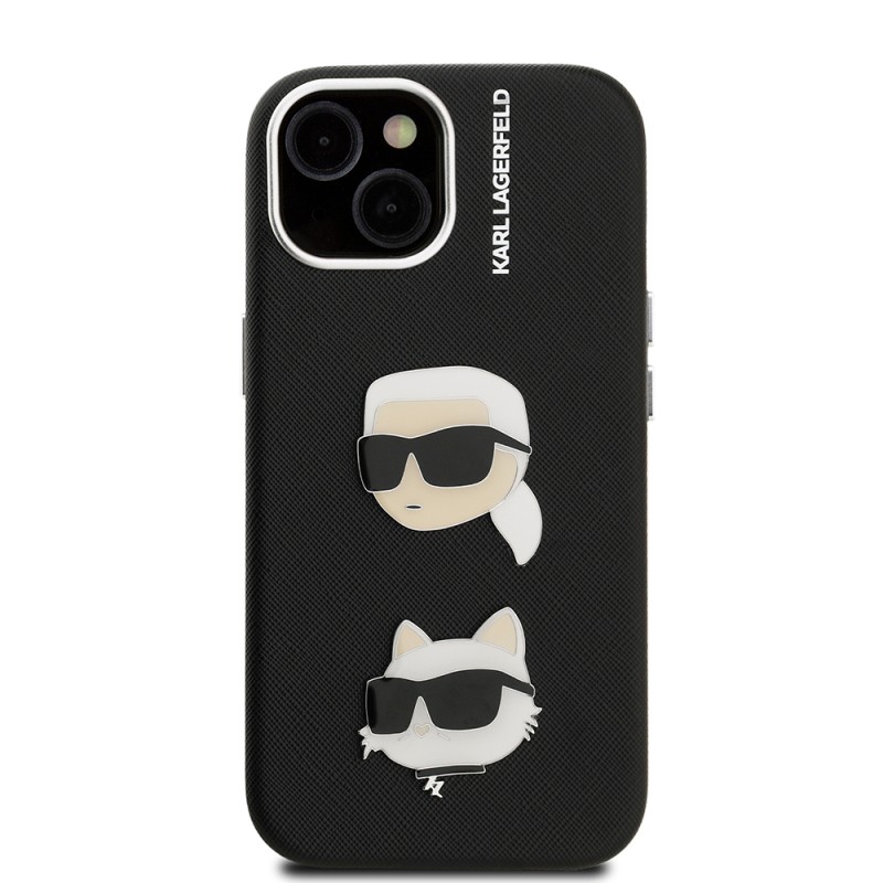 Apple iPhone 14 Case Karl Lagerfeld Original Licensed K&C Heads Pins Cover - 4