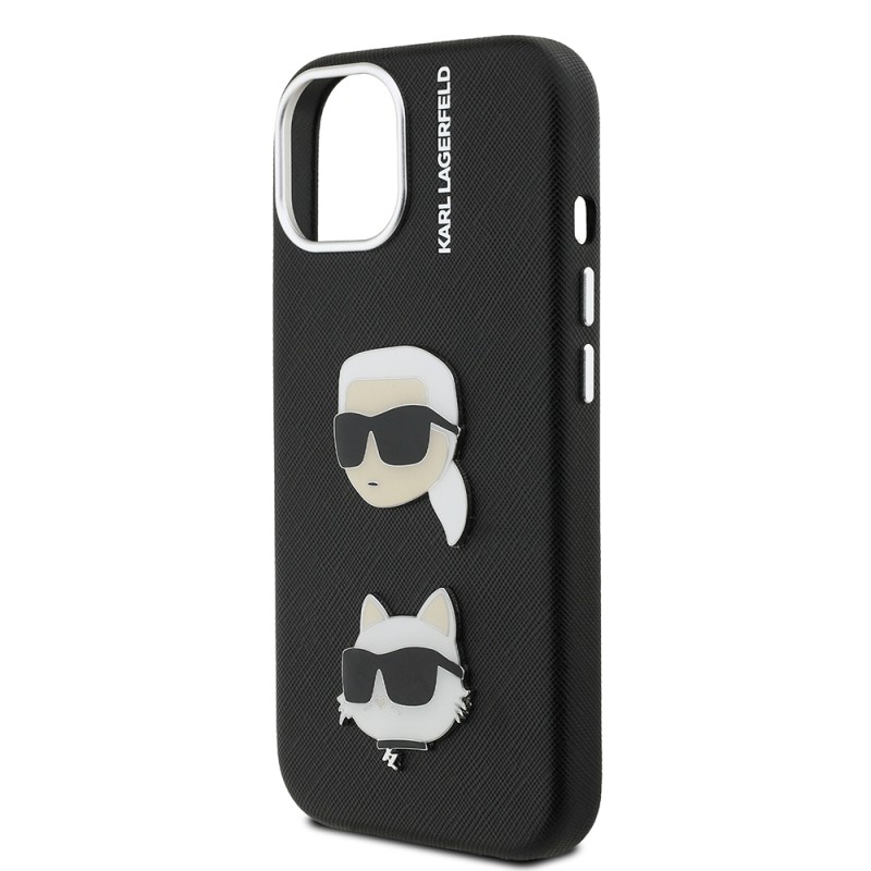 Apple iPhone 14 Case Karl Lagerfeld Original Licensed K&C Heads Pins Cover - 7