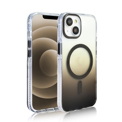 Apple iPhone 14 Case M-safe Charging Feature Transparent Color Transition Zore Toros Cover - 17