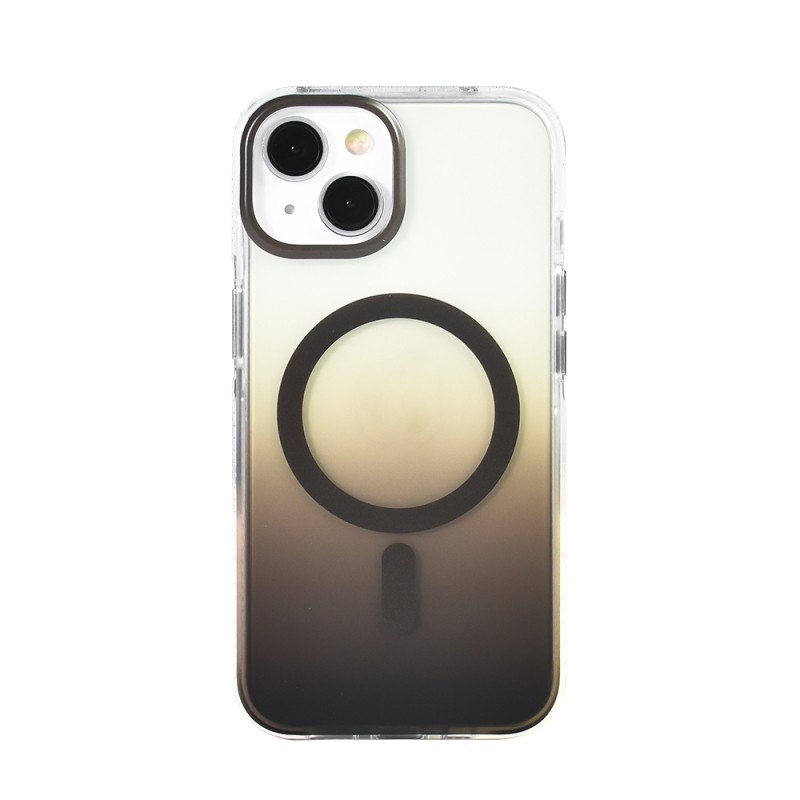 Apple iPhone 14 Case M-safe Charging Feature Transparent Color Transition Zore Toros Cover - 1