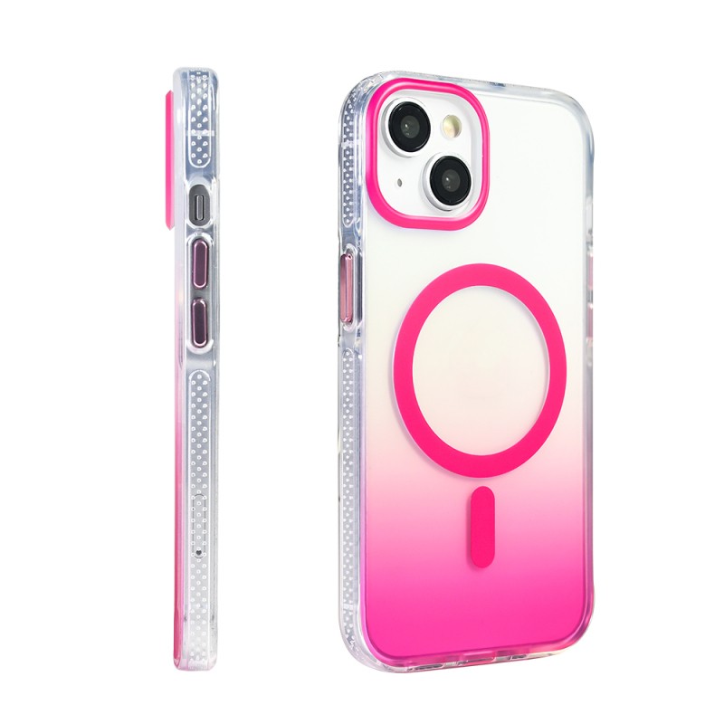 Apple iPhone 14 Case M-safe Charging Feature Transparent Color Transition Zore Toros Cover - 14