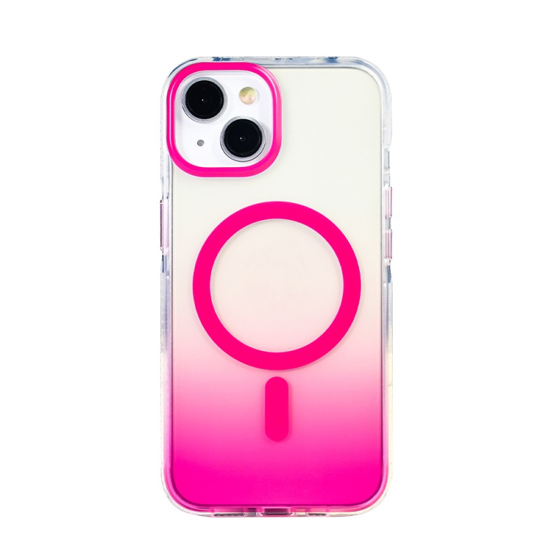 Apple iPhone 14 Case M-safe Charging Feature Transparent Color Transition Zore Toros Cover - 10