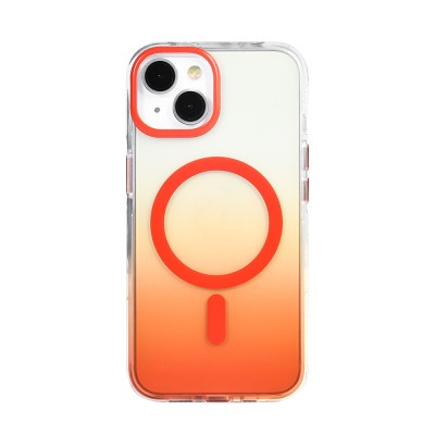 Apple iPhone 14 Case M-safe Charging Feature Transparent Color Transition Zore Toros Cover - 9