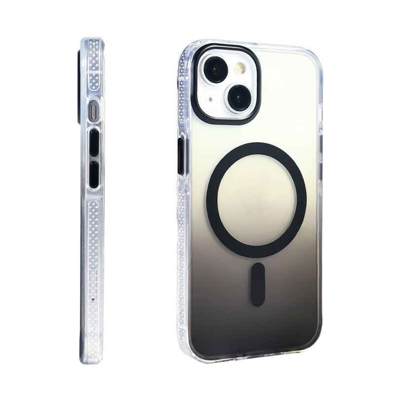Apple iPhone 14 Case M-safe Charging Feature Transparent Color Transition Zore Toros Cover - 13