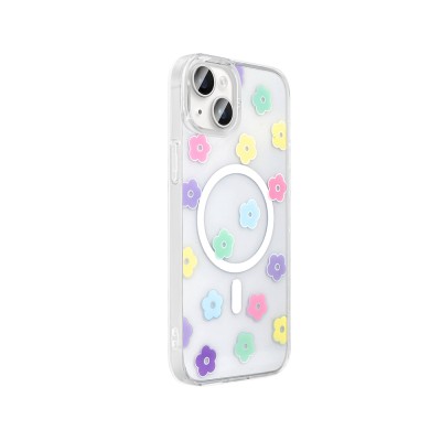 Apple iPhone 14 Case M-Safe Charging Transparent Zore Folk Hard Cover - 9