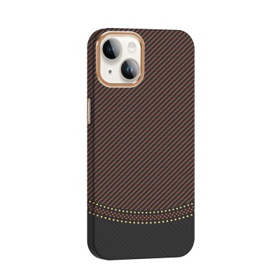 Apple iPhone 14 Case Magsafe Charging Feature Carbon Fiber Look Zore Gros Cover - 8