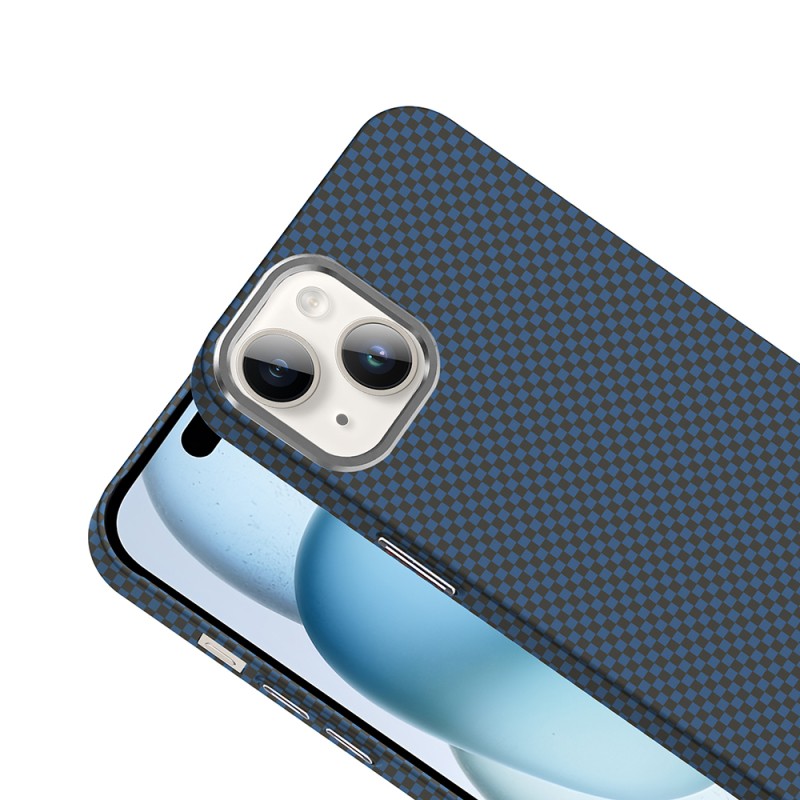 Apple iPhone 14 Case Magsafe Charging Feature Carbon Fiber Look Zore Gros Cover - 17