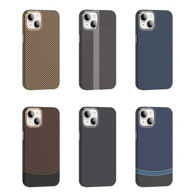 Apple iPhone 14 Case Magsafe Charging Feature Carbon Fiber Look Zore Gros Cover - 20