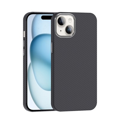 Apple iPhone 14 Case Magsafe Charging Feature Carbon Fiber Look Zore Gros Cover - 5