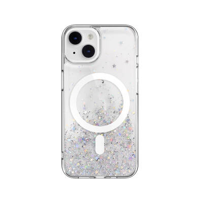 Apple iPhone 14 Case Magsafe Charging Feature Shining Glitter Transparent Licensed Switcheasy Starfield-M Cover - Switcheasy